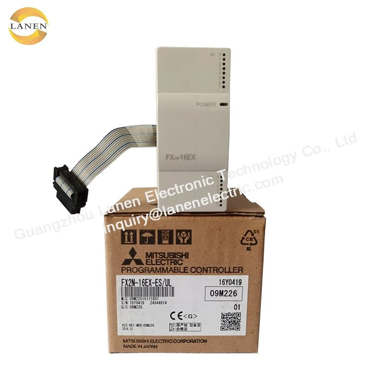 Modul Ekstensi I/O PLC Seri Mitsubishi FX2N FX2N-16EX-ES/UL 16 Input, 24 V DC